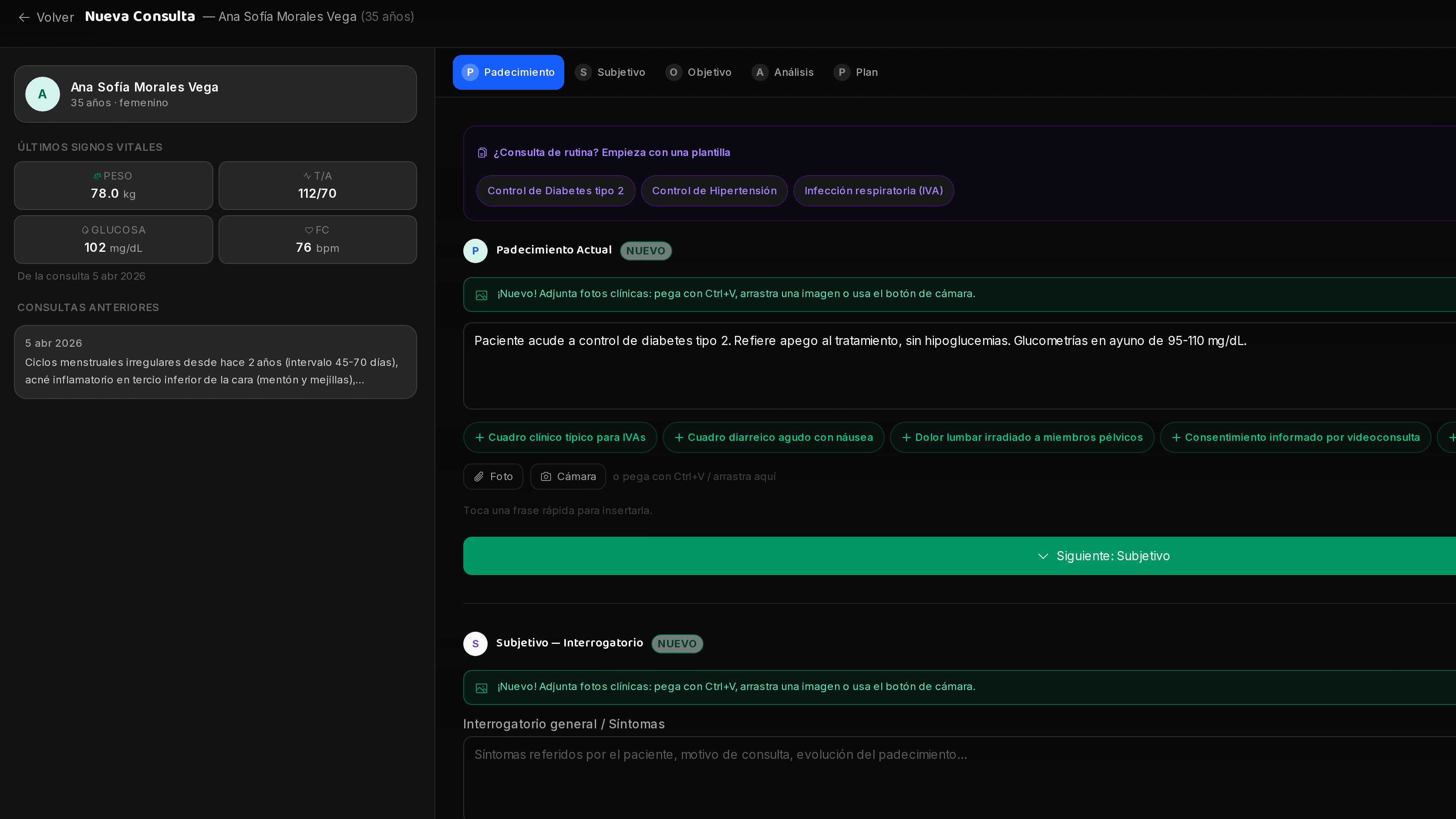Toda la consulta en una sola pantalla
